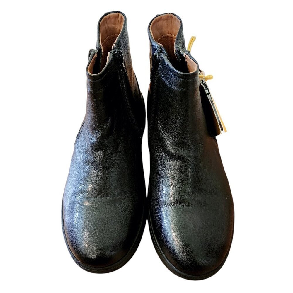 NWT Strive Bamford II Black Leather Double Zip Comfort Walking Ankle Boots Sz. 7 - Picture 6 of 7